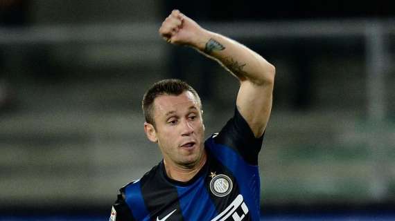 Verso la partita: Cassano scherza con Nagatomo...