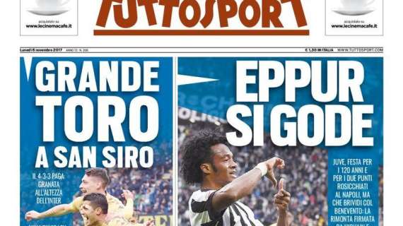 Prima pagina TS - Grande Toro a San Siro, il 4-3-3 paga