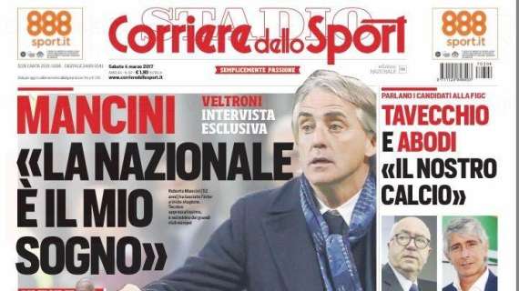 Prima CdS - Mancini: "Sogno la Nazionale"