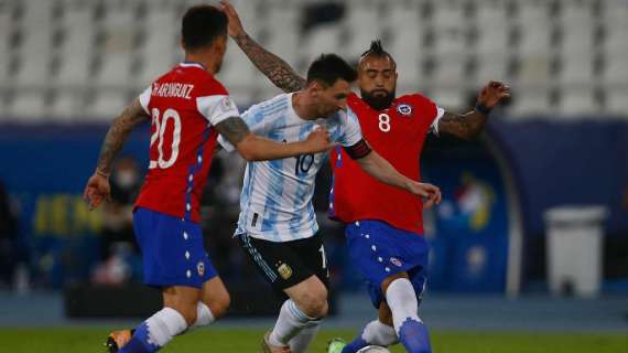 Copa America, Vargas pareggia Messi: Argentina-Cile 1-1. Lautaro spreca il raddoppio, Vidal sbaglia un rigore