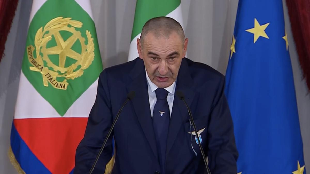 Lazio, Sarri al Quirinale: "Inter, avversario di grandi valori che ha il nostro rispetto"