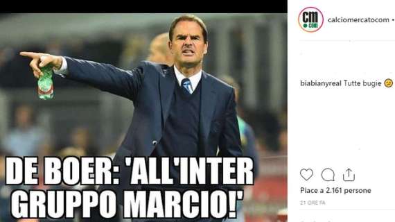 "Inter gruppo marcio", Biabiany risponde a De Boer: "Tutte bugie"