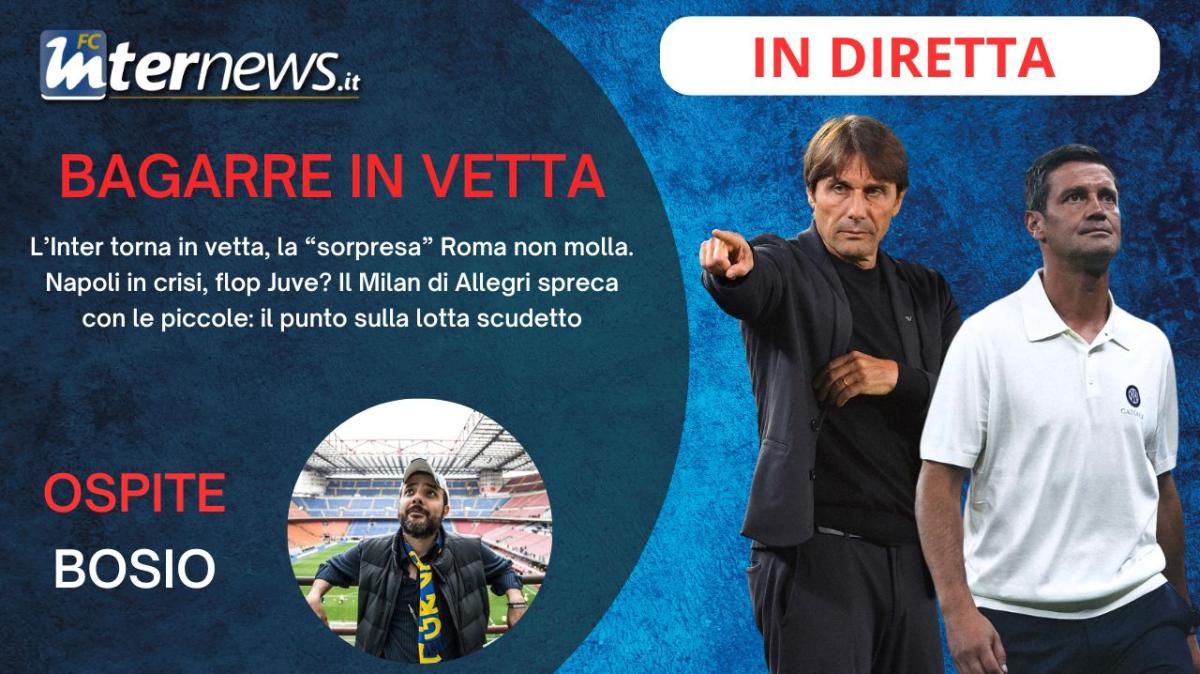 Rivivi la diretta! INTER rinata, sorpresa ROMA, flop JUVE, crisi NAPOLI e MILAN sprecone: il punto sulla LOTTA SCUDETTO