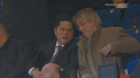 FOTO - Thohir, sorrisi e battute con Moratti in tribuna