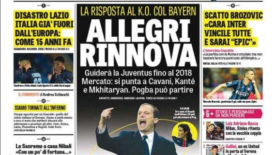 Prime pagine - Brozovic: "Cara Inter, vincile tutte e sarai epic". Eder: "Alla Roma voglio fare il primo gol"