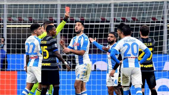 Inter-Napoli, 'espressioni irrispettose' di Insigne a Massa: una giornata di squalifica e ammenda di 10mila euro