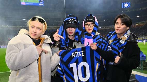 FOTO - Ateez (gruppo K-pop) ieri ospiti a San Siro per Inter-Empoli