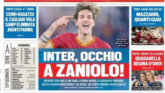 Prima TS - Inter, occhio a Zaniolo! La Roma insidia la capolista puntando sull'ex talento nerazzurro e su Dzeko