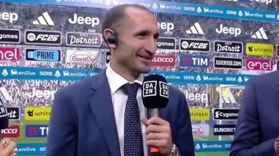Juve, Chiellini a DAZN: "Queste sono le partite per cui uno gioca. Vlahovic? È carico e sta bene"
