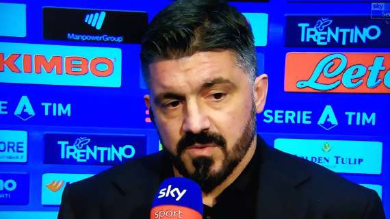 Napoli, Gattuso a Sky: "Ci siamo fatti tre gol da soli. Ora non è facile giocare al San Paolo"