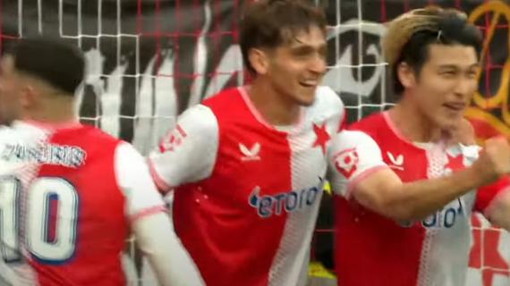 Lo Slavia Praga arriva al meglio alla sfida con l'Inter: 2-0 al Dukla e primato in classifica