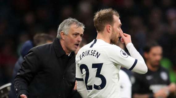 Mourinho: "Ho provato a convincere Eriksen, ma sin dal primo giorno mi ha detto che la decisione era già presa"