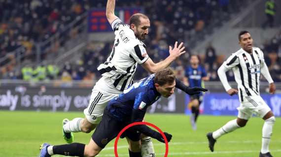 Moviola GdS - All'Inter manca un rigore: Chiellini su Barella all'11'