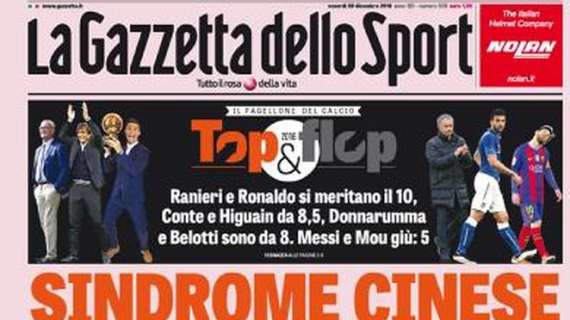 Prima pagina GdS - Cannavaro tenta Banega