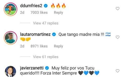 Zanetti "felicissimo" per Correa. Lamela profetico: "Grande Tucu, te l'avevo detto"