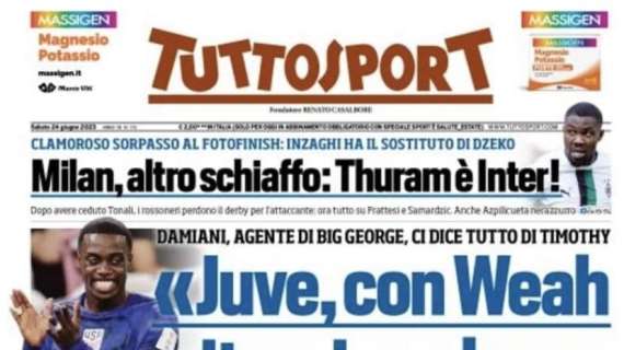 Prima TS - Milan, altro schiaffo: clamoroso sorpasso dell'Inter al fotofinish per Thuram 