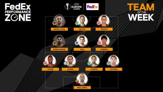 Sedicesimi d'andata di Europa League: Diego Godin nella top 11 della settimana