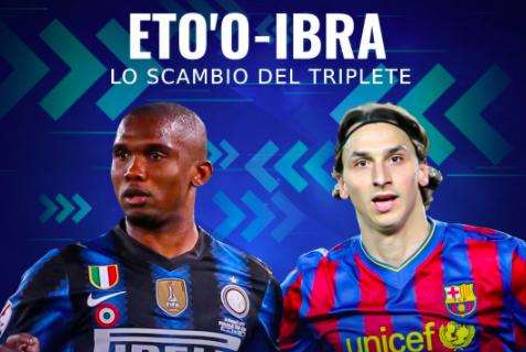 Eto'o all'Inter, Ibra al Barça: lo 'scambio del Triplete' compie 12 anni