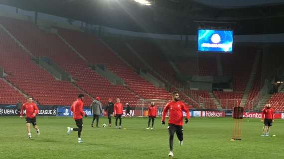 VIDEO - Lo Slavia Praga si allena in vista del match di domani