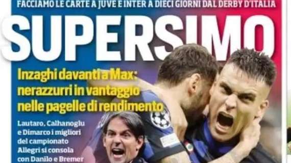 Prima CdS - SuperSimo. Inzaghi davanti a Max: nerazzurri in vantaggio nelle pagelle di rendimento