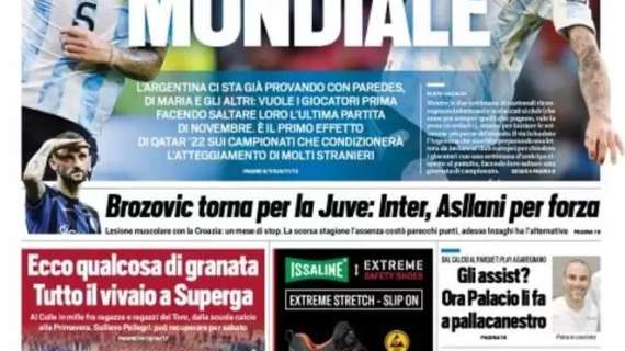 Prima TS - Brozovic torna per la Juve: Inter, Asllani per forza 