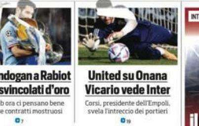 Prima TS - United su Onana, Vicario vede Inter