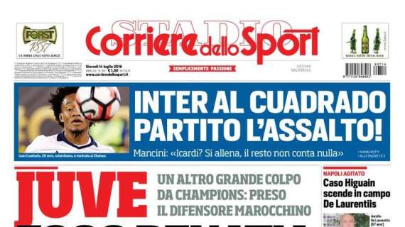 Prima pagina CorSport - Inter, assalto a Cuadrado!