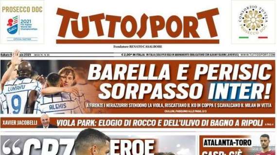 Prima pagina TS - Barella e Perisic, sorpasso Inter! Riscattato il ko di Coppa