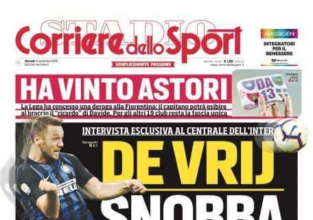 Prima pagina CdS - De Vrij snobba CR7: "Mbappé il più forte mai affrontato"