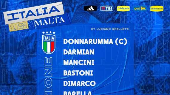 InterNazionali - Italia-Malta, le formazioni ufficiali: confermati i quattro interisti dal primo minuto