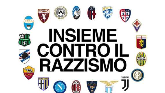 Lotta al razzismo, i 20 club di Serie A uniti: lettera aperta a chi ama il calcio italiano