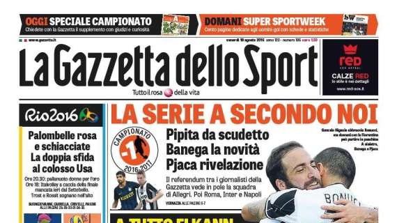 Prima pagina GdS - Banega sarà la novità