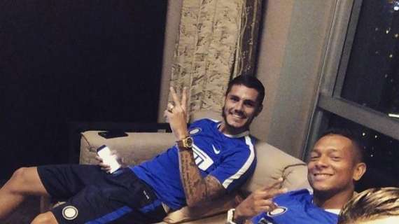 FOTO - Murillo, Guarin e Icardi: relax post-allenamento