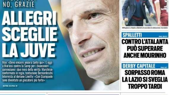 Prima pagina TS - Spalletti con l'Atalanta può superare Mourinho