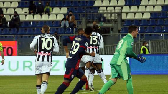 Serie A, altro tonfo per il Cagliari: l'Udinese passeggia alla Sardegna Arena