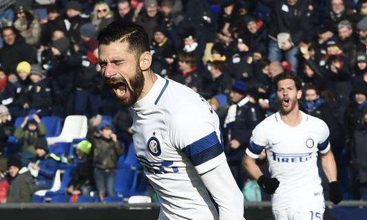 VIDEO - Candreva-gol, l'Inter passa a Reggio Emilia