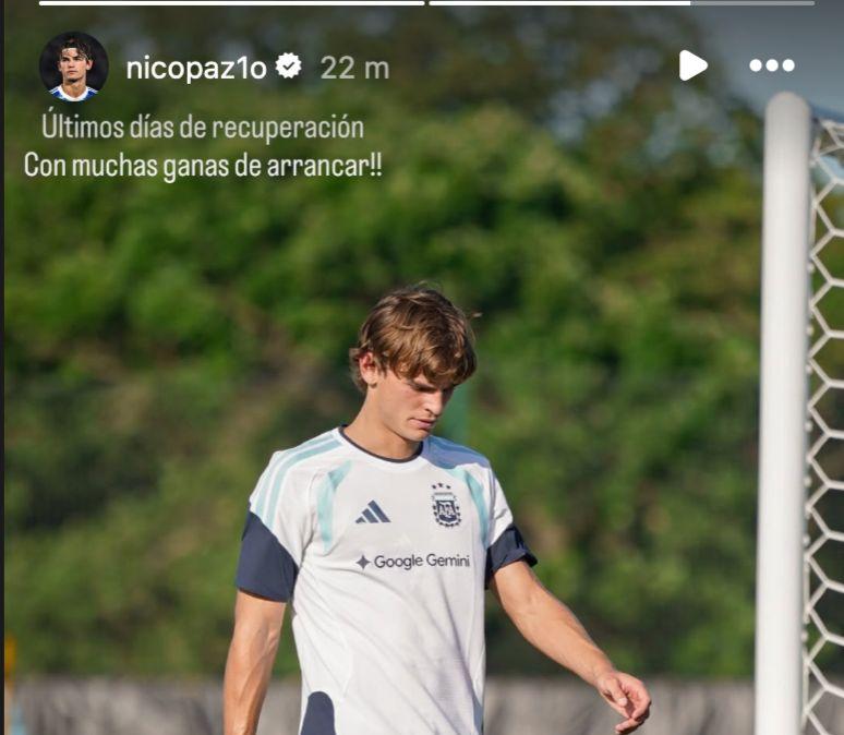 Nico Paz: "Ultimi giorni di recupero". Smentita o auspicio?