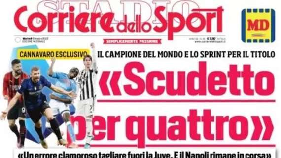 Prima CdS - Il sogno Inter è un'impresa a Liverpool. Cannavaro: "Scudetto per quattro"