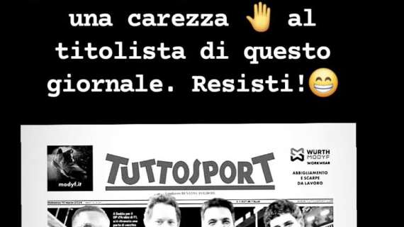 Gianfelice Facchetti punzecchia Tuttosport: "Una carezza al titolista di questo giornale. Resisti!"