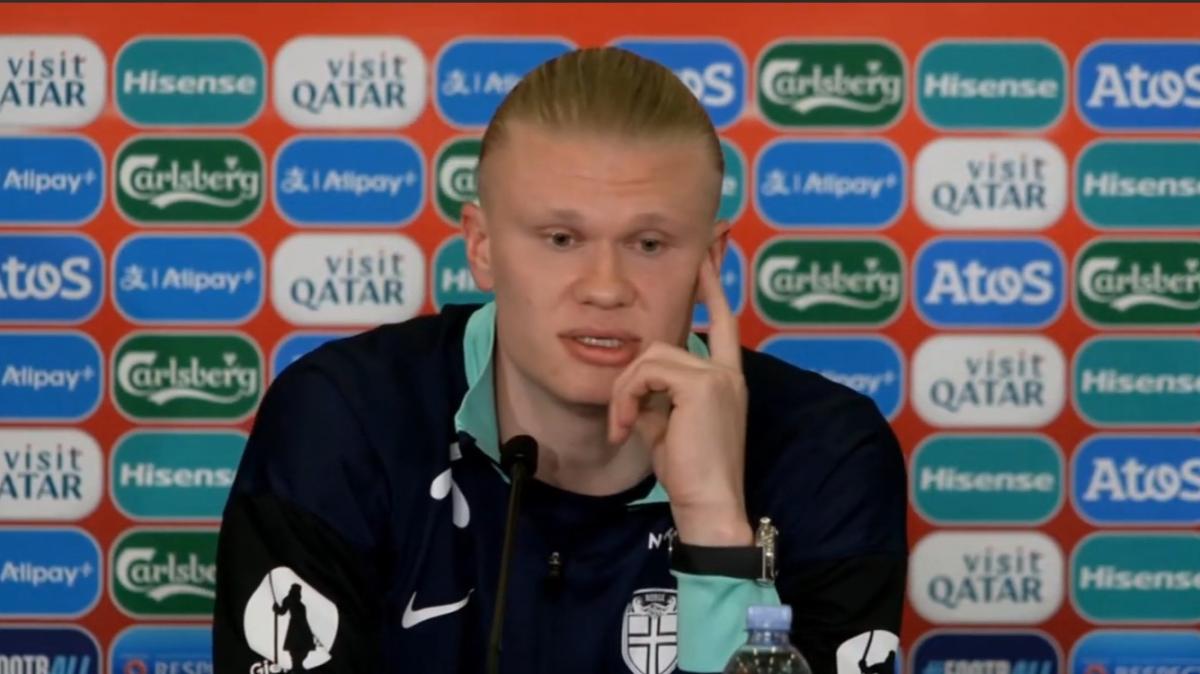 Haaland: "Pio Esposito? Non so molto di lui, sono onesto. Ma se gioca nell'Inter è perché ha qualità"