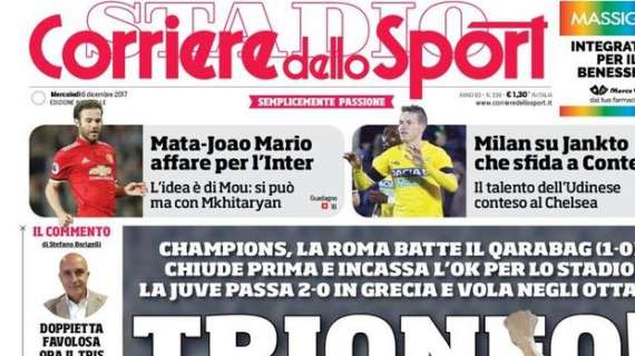 Prima CdS - Mata-Joao Mario, affare per l'Inter