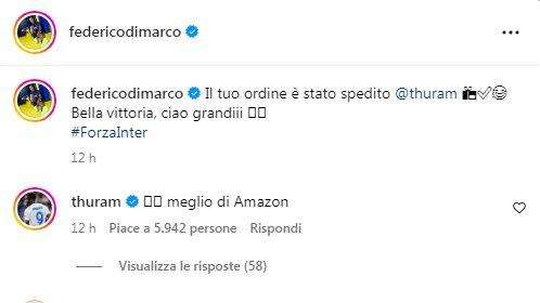 "Meglio di Amazon": Thuram applaude così l'assist di Dimarco