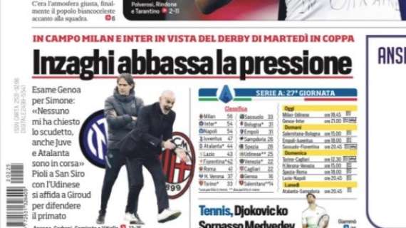 Prima CdS - Inzaghi abbassa la pressione: "Nessuno mi ha chiesto lo scudetto"