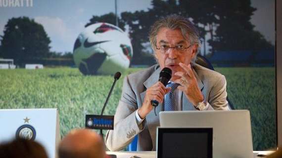 Moratti durante la conferenza