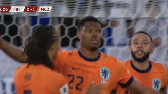 VIDEO - Taglio sul secondo palo, il classico gol alla Dumfries: suo il 2-0 dell'Olanda contro la Finlandia