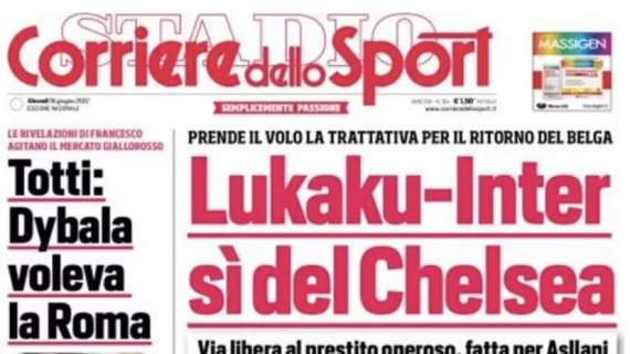 Prima CdS - Lukaku-Inter, sì del Chelsea 