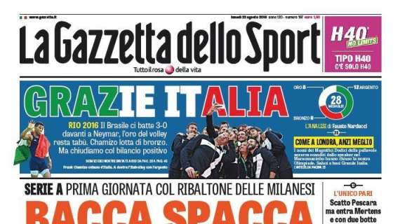 Prima pagina GdS - Un disastro nerazzurro