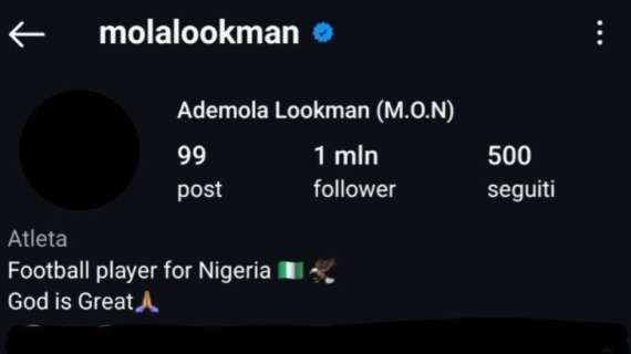 No all'offerta dell'Inter, Lookman cancella del tutto l'Atalanta dal proprio profilo Instagram