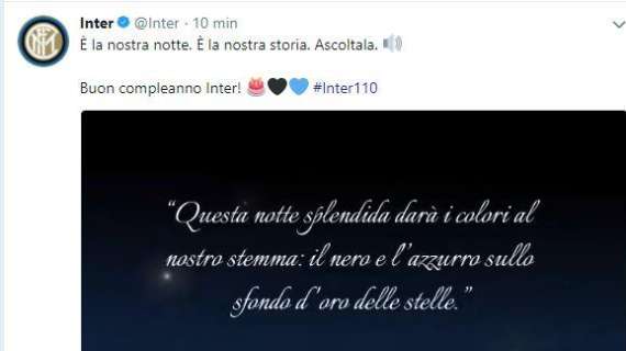 VIDEO - L'Inter festeggia 110 anni: "È la nostra notte. È la nostra storia. Buon compleanno, Inter!"