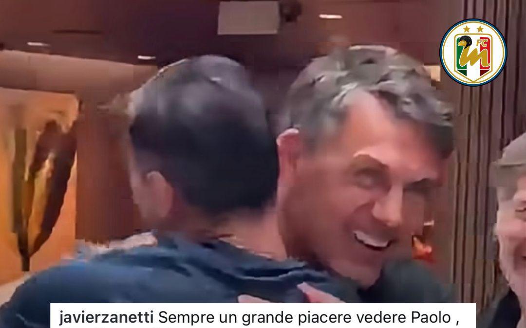 VIDEO - Zanetti-Maldini, abbracci a Budapest. "Rispetto per Paolo"